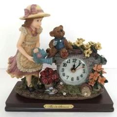 リカルドシェルマニ　少女と お花　お庭　イタリア　陶器　アンティーク　希少品