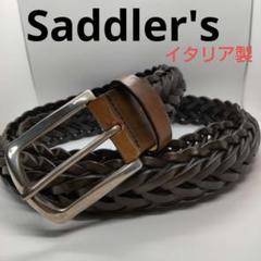 さ*う様 saddiers サドラーズ　メッシュベルト　本革　黒　80 イタリア saddiers サドラーズ メッシュベルト 本革 黒 80 イタリア製