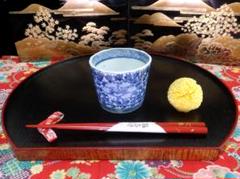 古伊万里　染付　牡丹に牡丹葉繋ぎ紋の図　蕎麦猪口　 C503AS-CSw 古伊万里 染付 牡丹に牡丹葉繋ぎ紋の図 蕎麦猪口 C503AS-CSw
