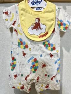 新品 おさるのジョージ ロンパース カバーオール 80