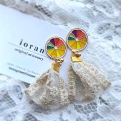 最終値下げ❤️レモン&レース✳︎ハンドメイドピアス イヤリング