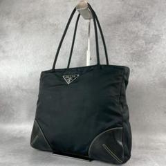 美品✨PRADA トートバッグ ハンド A4肩掛け ナイロン 三角ロゴ ブラック