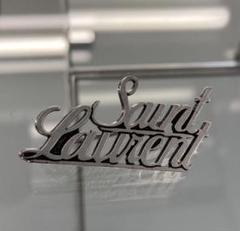 【お値下げ！】サンローラン　ブローチ YSL ブローチ、ヴィンテージ YSL ブローチ、ブルー ブローチ