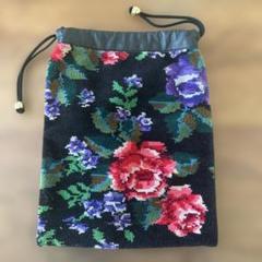 ホットマン　花柄　巾着袋