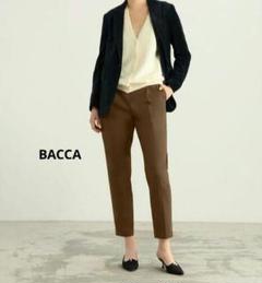 BACCA トゥモローランド タックパンツ ブラウン 36 テーパードパンツ