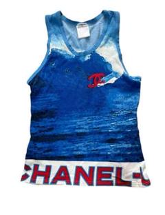 CHANEL シャネル サーフライン タンクトップ 02S ブルー ココ
