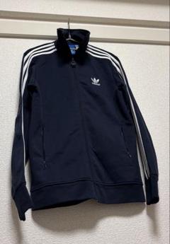 値下げ♪00s adidas ベッケンバウアー3本ライン ジャージ、Ｌ、ネイビー