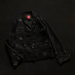 【楽天スーパーセール】 haat issey ハート ウールジャケット 立体 特殊生地 黒 miyake ジャケット・アウター