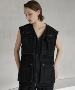 lapeaudegem ラポドゥジェム fisher pocket vest 新品未使用】ラポドゥジェムfisher pocket vest