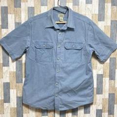 L.L.Bean 半袖シャツ Lサイズ 100%コットン ライトブルーのサムネイル