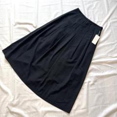 タグ付き 美品 黒 フレアスカート ベーシック シンプル 綺麗め 上品