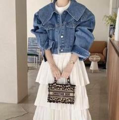 セーラーカラーデニム　デニムブルー ビッグカラー ジャケットのサムネイル