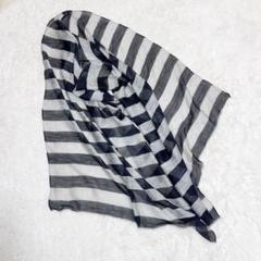 展示会出品サンプル　極細カシミアシルク　カモフラージュボーダー　ストール　非売品