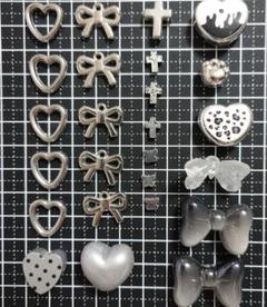 1【使い切りサイズ】シルバーパーツ推し活セット　 　 デコ素材 ストラップ他のサムネイル