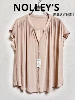 【早い者勝ち】 NOLLEY'S ノーリーズ とろみ　サテン　ギャザーブラウスのサムネイル