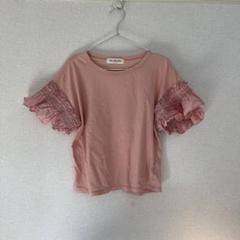 Ray BEAMS フリル袖 Tシャツ ピンクのサムネイル