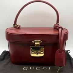 ①専用品 OLD GUCCI レディロック ハンドバッグ バニティ レッド ①専用品 OLD GUCCI レディロック ハンドバッグ バニティ レッド