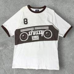 【90s/USA製】Stussy オールドステューシー ラジカセ トリムTシャツ