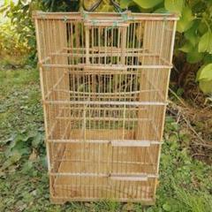 大型・竹ひご製   山雀用 鳥籠  アンティーク  鳥カゴ  竹かご  メジロ籠 大型・竹ひご製❫ 鳥籠 アンティーク 鳥カゴ 竹かご メジロ籠