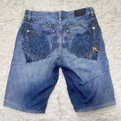 ROCAWEAR 刺繍デニム　36 刺繍加工　ハーフパンツのサムネイル