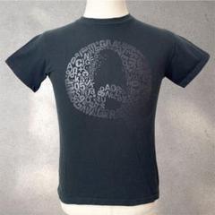 【グラニフ】SSサイズ/カットソーTシャツ/プリント柄/黒/モックネック/半袖