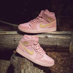 JORDAN 1 MID CORAL GOLD