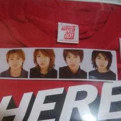 嵐　Tシャツ　未使用新品　HERE　WE　GO　AROUND ASIA　24時間 並品☆2002 初期 嵐 ARASHI HERE WE GO プリント Tシャツ - メルカリ