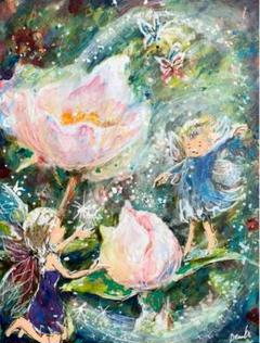 妖精達のおまじない つぼみ 絵画原画