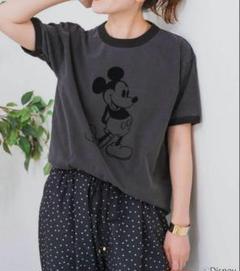 スピックアンドスパン ミッキーマウス クルーネック トレーナー Disney】ミッキーマウス／刺しゅうスウェット（スウェット