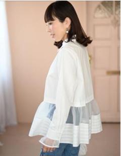 最終値下げ　超美品❤︎ trefle+1 トレフルプラスワン チュールTシャツ 最終値下げ 超美品❤︎ trefle+1 トレフルプラスワン チュールT
