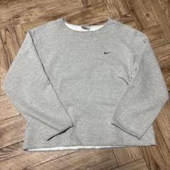 90s NIKE ナイキ 銀タグ ARMYプリント スウェット XL グレー 1点物◇ナイキ筆記体グレースウェットNIKEトレーナー古着メンズ