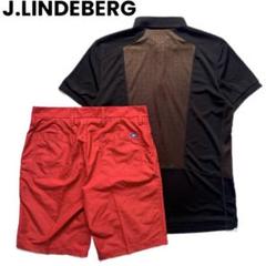 ジェイリンドバーグ　セットアップ　上下　ポロシャツ　ハーフパンツ　メンズ　ゴルフ J.LINDEBERG ゴルフウエア Jリンドバーグ 半袖シャツ ポロシャツ