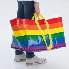 激レア 国内入手不可 IKEA イケア レインボー バッグ ショッピング エコ