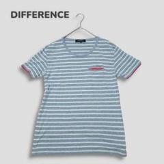 DIFFERENCE RUPERT／コットンTシャツ M ボーダー 綿 シンプル