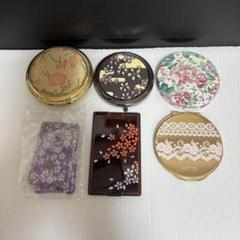 NACON　コンパクトミラー　花柄　鏡　昭和　レトロ NACON コンパクト ミラー 花柄 レトロ 昭和 ナコン USED