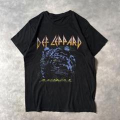 P3 古着80s復刻DefLeppard 公式ANIMAL黒リプロ　バンドT