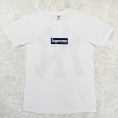 【希少】シュプリーム ボックスロゴ Tシャツ ヤンキース コラボ 半袖 白 M
