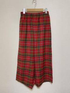 美品/comme des garcons/チェック柄/サルエルパンツ/RED 美品/comme des garcons/チェック柄/サルエルパンツ/RED - メルカリ