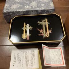 輪島塗重箱 角形 胴張り 三段 -四季草花の蒔絵仕上げ- [朱色