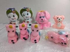 昭和レトロ 大きい ろうそく 動物 カラフル 置物 まとめ売り