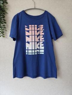 NIKE 　スボーツウエア　Tシャツ　Lサイズ ブルー　ピンクプリント