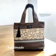 ★インド刺繍リボンのトートバッグ