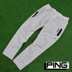和*様 ＰＩＮＧ/ピン ゴルフ テーパードパンツ【ホワイト/L】中古！ PING/ピン ゴルフ テーパードパンツ【ホワイト/L】中古