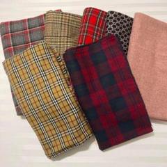 手芸材料　色々な生地セット 7種 チェック　柄　無印　厚手　ハンドメイド