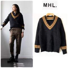 MHL. VIRGIN WOOL KNIT チルデンニット MHL. VIRGIN WOOL KNIT チルデンニット