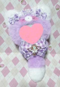 さくらんぼパフェくまさん／紫色❤︎ちびぐるみ.にとたん.おすわりぬい服 着ぐるみ m52128737561_1.jpg?1731236726