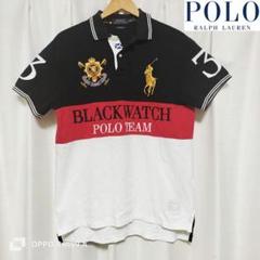 【古着】ポロ ラルフローレン BLACKWATCHビッグポニー ポロシャツ黒 M