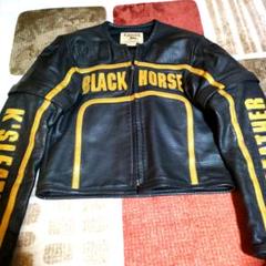 パンチング　レアモデル　KADOYA BLACK HORSE レザージャケット
