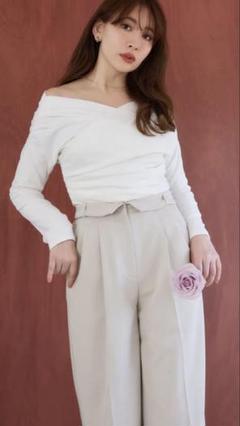 【1回着用】Asymmetric Cotton-blend Jersey Top Asymmetric Cotton-blend Jersey Top（Tシャツ/カットソー