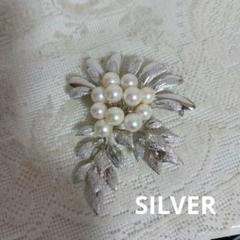 極美品 アコヤ真珠 ピンブローチ 胡蝶蘭 極上 銀細工 SILVER 925 metalwork WAKA / 胡蝶蘭のブローチ